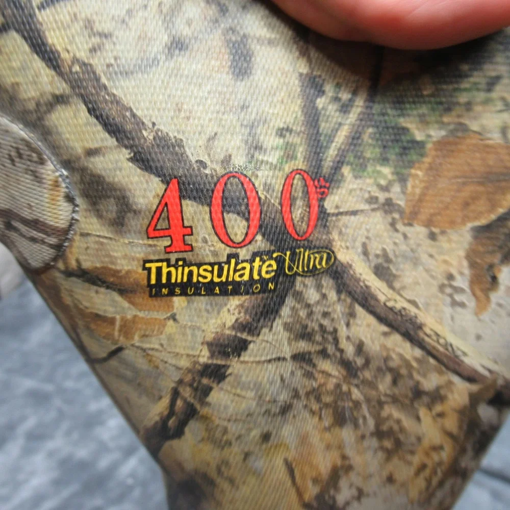 Cabelas Mens Hunt Boots 10 M Camo 400g Insulated Scent Free Waterproof Tall Fish